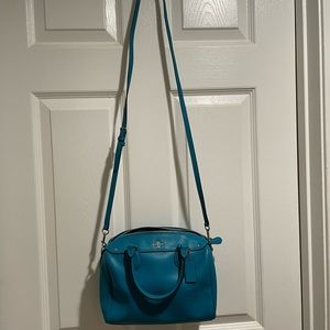 Teal Coach crossbody hand bag. Small and great for nights out. Never used